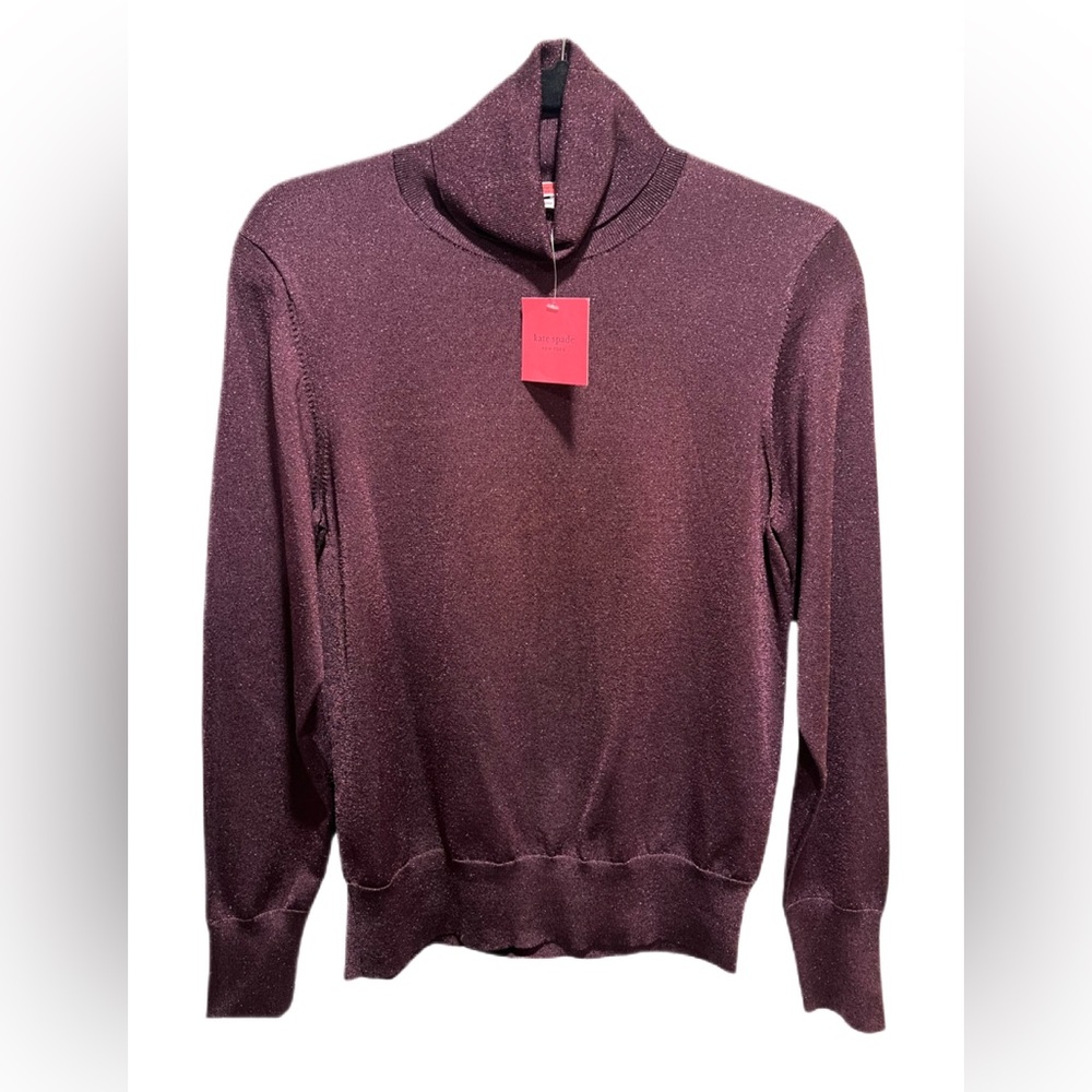 NWT Kate Spade Metallic Knit Turtleneck